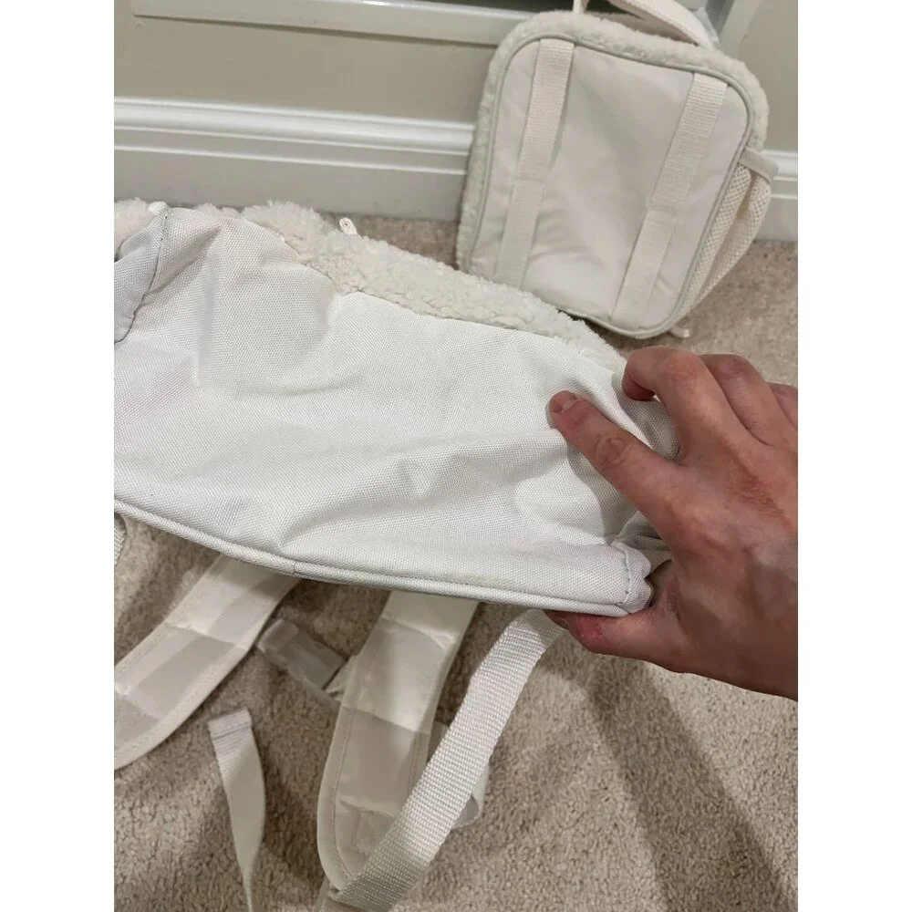 NWOT Pottery Barn Kids Mackenzie‎ Natural Sherpa Small Backpack & Lunch Box